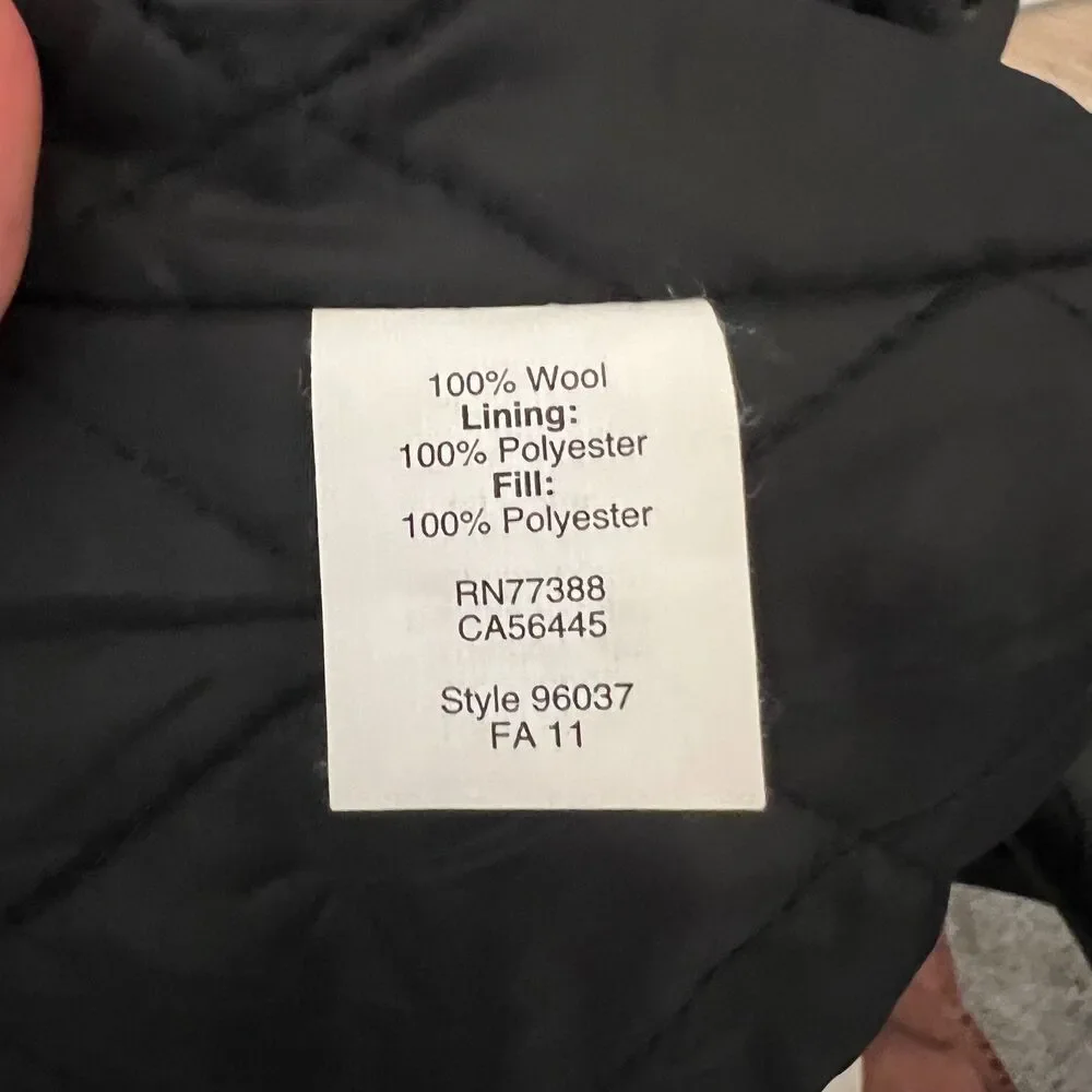 J. Crew 100% Wool Men's University Jacket Charcoal Dark Gray Overcoat Size M